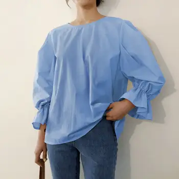 Uzročna slobodna bluza VONDA moderan Boem tunica top elegantna ženska košulja dugih rukava košulje štand ovratnik Blusas Femme plus size