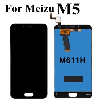 Crn / bijela boja za Meizu M5 LCD zaslon osjetljiv na dodir digitalizator cijeli touchpad Skupštine za Meizu M5 M611h prikaz
