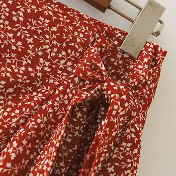 Ženska visokim Strukom čipke up mini-suknja s volanima nepravilnog Dot tiskanih Zip suknja češki 2020 asimetrična suknja godišnje