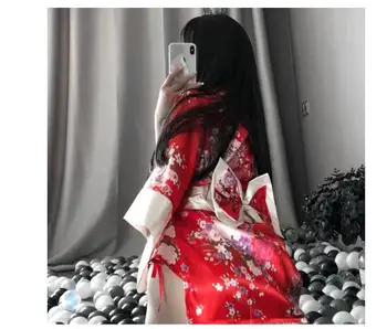 Seksi Sakura kimono lijep japanski jednolična ogrtač cvjetni kratki ogrtač kimono ogrtač noćni ogrtač moda haljina za žene