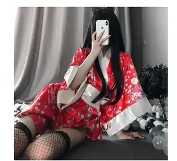 Seksi Sakura kimono lijep japanski jednolična ogrtač cvjetni kratki ogrtač kimono ogrtač noćni ogrtač moda haljina za žene