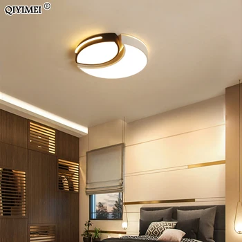 Zatamnjen moderni led stropna lampa za spavaće sobe kuhinja AC85-260V rasvjeta svjetla tijekom cijele metalik bijela i crna kućišta