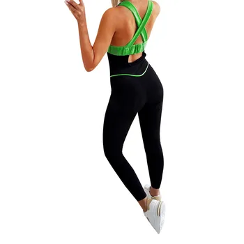 Žene Seksi naslon jednodijelni teretana sport fitness yoga setovi zajedničko trčanje, ples hulahopke tijelo