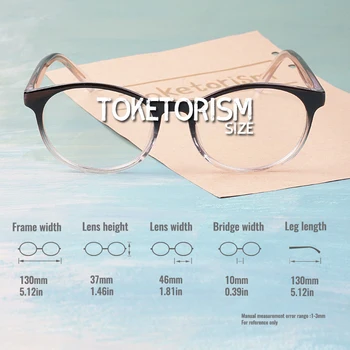 Toketorism modni okrugli ženske naočale rimless za naočale ženske jednostavne naočale 7119