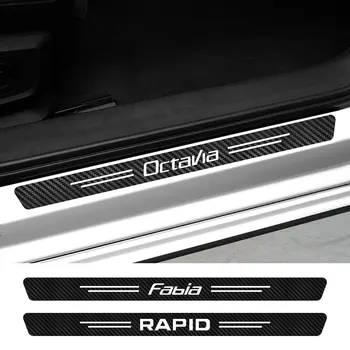 Za Škoda Fabia Octavia Kamiq Karoq Kodiaq Rapid Scala Vrhunska 4kom auto pragovi granične naljepnice, naljepnice za auto oprema