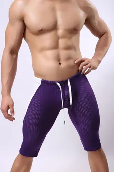 Boks kratke hlače Multi Breathable Mesh muške svakodnevne kratke hlače dužine do koljena bodybuilding hulahopke mrežaste gaćice seksi prozirne gaćice