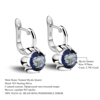 Gem'S Ballet prirodni Иолит plava mistično kvarc cvijeće prsten 925 sterling srebra dragulj prstena za žene vjenčanje помолвка