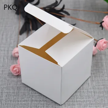 50шт 13 dimenzija kraft papir kartonskih kutija za nakit, poklon pakiranje bombona kartonskih kutija poklon sapun paket pakiranje proizvodnja kutija bijela