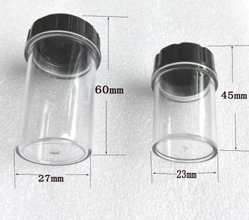 2 komada mikroskop objektiv Lenes Box plastični objektiv zaštitna torbica s RMS navojem пылезащитная poklopac kutija