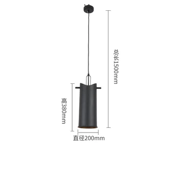 Artpad post-moderno metalno svjetlo dnevni boravak blagovaonica crna viseći svijećnjak bar kreativni jednokrevetna visi led žarulja E27 žarulja u kompletu