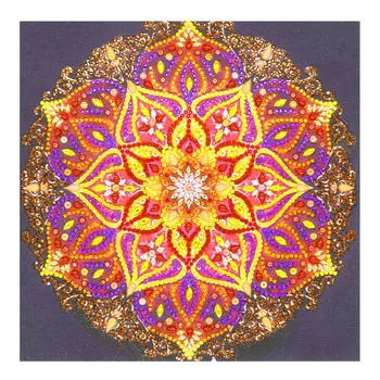 Poseban oblik rukotvorina Diamond vez slikarstvo vatru Mandala 5D DIY puna smole vez križem mozaik home dekor Diamond poklon