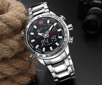 NAVIFORCE Gospodo analogni kvarcni sat luksuzne modne sportski ručni sat vodootporan muški sat od nehrđajućeg čelika sat Relogio Masculino