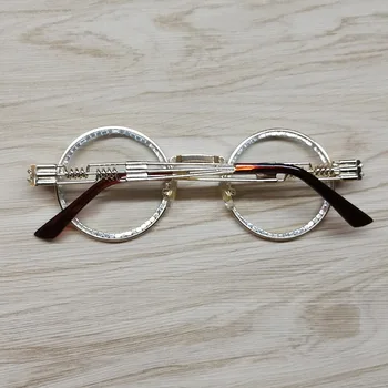 Metalni okrugli steampunk polarizirane sunčane naočale Muški Ženski moda gorski kristal naočale marke dizajner retro okvir UV400 prozirne leće