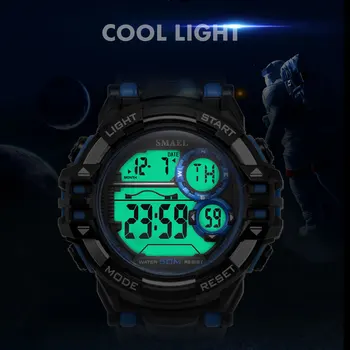 Digitalni Wrsitwatches Sport na otvorenom SMAEL nove sat crni muški sat automatski satovi Modni 1515 vodootporan sportski satovi LED