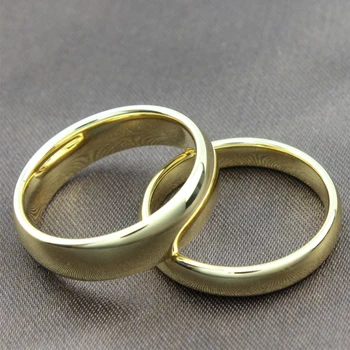 Jhslcouples ljubavnik žene muškarci izjava volfram prstena zlatna boja nakit svadbeni poklon veličina 5 6 7 8 9 10 11 12 13 14