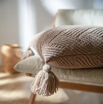 Krzno ukrasne Nordic ins jastučnica jastučnica 45x45 cm šanil pletene ured potrošačke naručje baciti jastučnica doma dekor