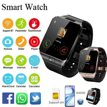 Relojes Man Women Smart Watch DZ09 sa SIM karticom, TF Poziv Camera pedometar Smartbracelet Syn Facebook Tiwtter Smartwatch android