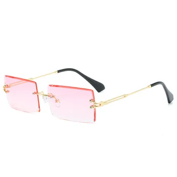 Nova moda visoke kvalitete trg ženske dizajnerske sunčane naočale UV400 trend Divlja бескаркасная identitet male naočale za lice
