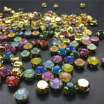 Velika prodajna cijena 6 8 10 mm cijele šivati na D Pandža gorski kristal smole Crystal шатоны Sa/bez zlatni pandža instalacija opal boje pomiješane
