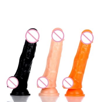 17.5 cm veliki realan dildo fleksibilan penis tkani vratila i jaka sisanje čaša dildo sex stimulans igračka za žene užitak
