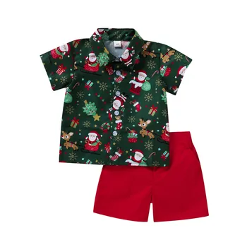 Božić Dječje odjeće dijete dječake odjeća Božić BOŽIĆ majica kratkih rukava čvrste gaćice gospodski set 1-5Y