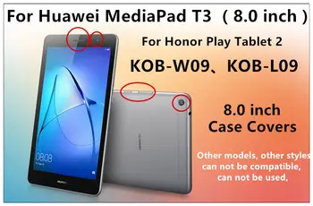 Torbica za Huawei MediaPad T3 8.0 KOB-L09 KOB-W09 Tablet Ultra Slim 3 folding flip Stand cover For Honor Play Pad 2 8.0