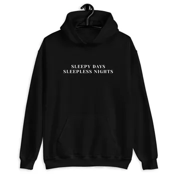Besane noći, dana hoodies 3D ženski moda slogan pulover grunge tumblr pamuk estetski majica uzročno jesen top