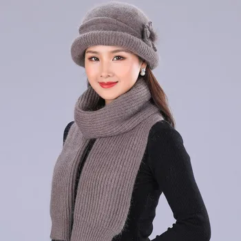Bean yuan Hao Xuan cvijet вязаная kapa ženski pune boje šal i šešir ženske zimske debele tople kape Miss prosječna dob kape