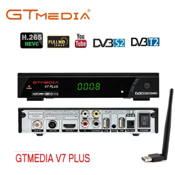 GT Media V7 Plus USB WiFi DVB-S2 DVB-T2 satelitski dekoder DTT digitalni eterično tv prijemnik FTA 1080P Full HD H. 265
