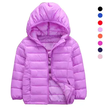 INS vruće dječaci i djevojčice zimski kaput 4-13 godina puna boja svijetlo pamuka kaputi s kapuljačom jednostavan i casual dodatni parka moda