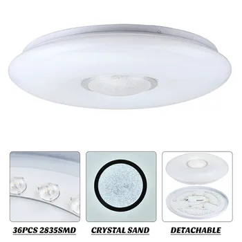 AC180-240V 54W LED Ceiling Down Light Fixture Dimmable Lamp With Remote Control and Crystal Sand Surface Home Lighting