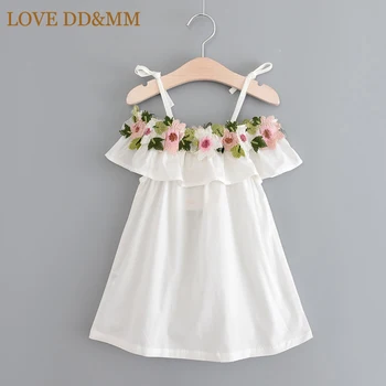 Ljubav DD & mm djevojke odijevanje Haljina 2020 djevojke ljeto nova moda slatki pamuk ovratnik vez cvijet zavoj haljina