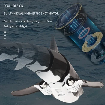Djeca daljinski upravljač morski pas 2.4 G električna stimulacija RC riba 20 minuta akumulator voda bazen igračke Božićni poklon
