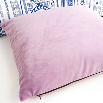 Visoka kvaliteta meko svijetlo roza ljubičasti baršun jastučnica jastučnica pink jastučnicu nema kotrljanja bez punjenja