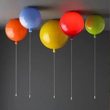 Moderna djeca od 6 boja balon akril stropna svjetiljka home deco spavaća soba E27 žarulja stropne svjetiljke s prekidačem