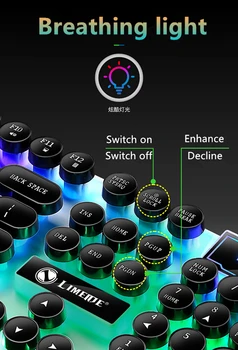 2020 novi dizajn gaming tipkovnice za biranje pazuha 104 ključ 3200PDI silent gaming miš set za prijenosna RAČUNALA