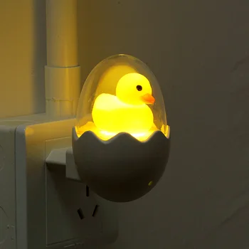 Žuta patka jaje LED Night Light AC 220V s daljinskim upravljačem senzor za svjetlo crtani lampe spavaća soba mini odmor noćno svjetlo