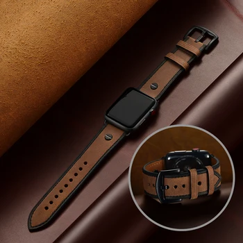 Italija Kožni remen za Apple watch band 44 mm 40 mm 42 mm 38 mm kvalitetan remen za sat remen i narukvica iWatch series 3 4 5 se 6 band