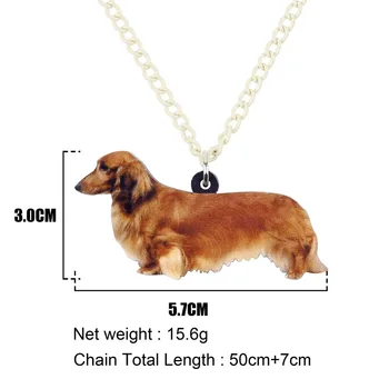 WEVENI akril anime stoji jazavčar pas ogrlicu privjesak lanac ogrlica slatka nakit nakit za žene Djevojke ogrlicu na veliko