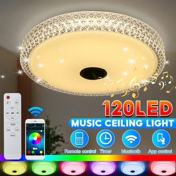 120LED WiFi Modern RGB LED plafonjere Home Lighting APP za bluetooth Music Light spavaća soba žarulja i Smart stropna svjetiljka+daljinski upravljač