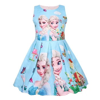 Disney princess Girls summer small children ' s vest dress pamuk dječje odjeće djevojka dječja haljina bez rukava, smrznuta Elsa
