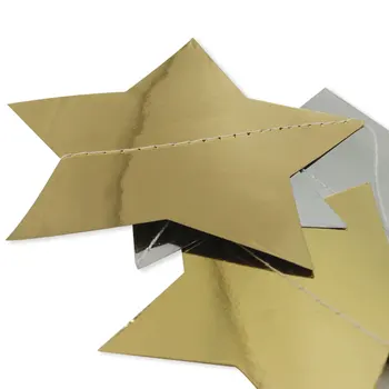 Nicro 4 m zlato srebrna folija Zvijezda гирлянда zidni dekor Zvijezda redak nakit zavjese za božićni domjenak Novu godinu dekor