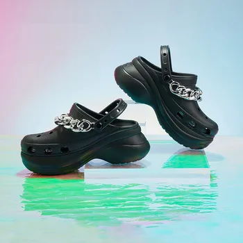 2020 ljeto žene sabo cipele na platformu dvorište sandale lanca debelim dnom povećan đonovi plaža cipele za djevojčice moda slajdova