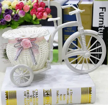 Ručno Cvjetnih Vaza Ratana Bicikl Cvjetnih Košarica Home Vrt Vjenčanje Ukras Vaza Za Cvijeće Lonci Kontejner Za Skladištenje Poklon