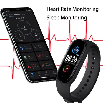 M5 pametna narukvica Muškarci Žene monitor otkucaja srca i krvnog tlaka fitness tracker Smartwatch Band 5 Sport Watch za IOS, Android