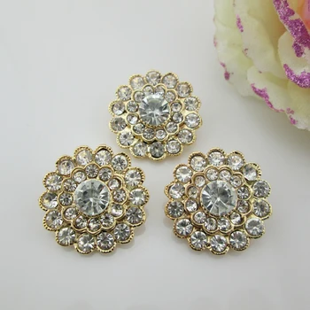 (BT187 24mm)20pcs janjetina vještački dijamant buttons for obrtni silver ili gold