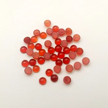 50 kom./lot crvena Oniks kamen Šarm 4 mm cijele кабошон perle za izradu nakita prsten, naušnice pribor moda nema rupe