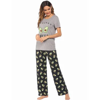 2-dijelni pidžama skup avokado maska svakodnevni пижама spavati vrhovima+duge hlače Ženske pidžame proljeće i jesen kućna odjeća
