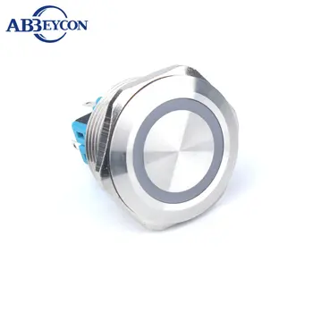 25mm 5A LED instant alternativni brojač nehrđajućeg čelika, vodootporan metalni prekidač 25mm stana cijele tipku prekidač