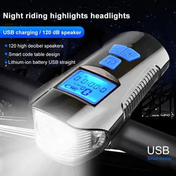 LCD zaslon bicikl je svjetlo računalo bežični brzinomjer, digitalni brojač MTB bicikl Bycycle Bell T6 LED Biciklizam prednje svjetlo